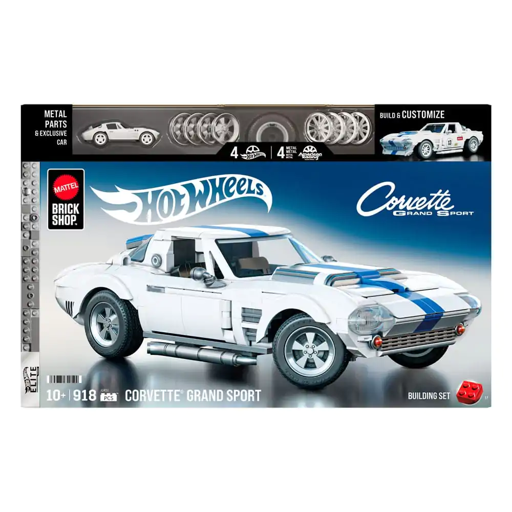Mattel Brick Shop Hot Wheels Elite Series Građevinski Set 1/16 Corvette Grand Sport fotografija proizvoda