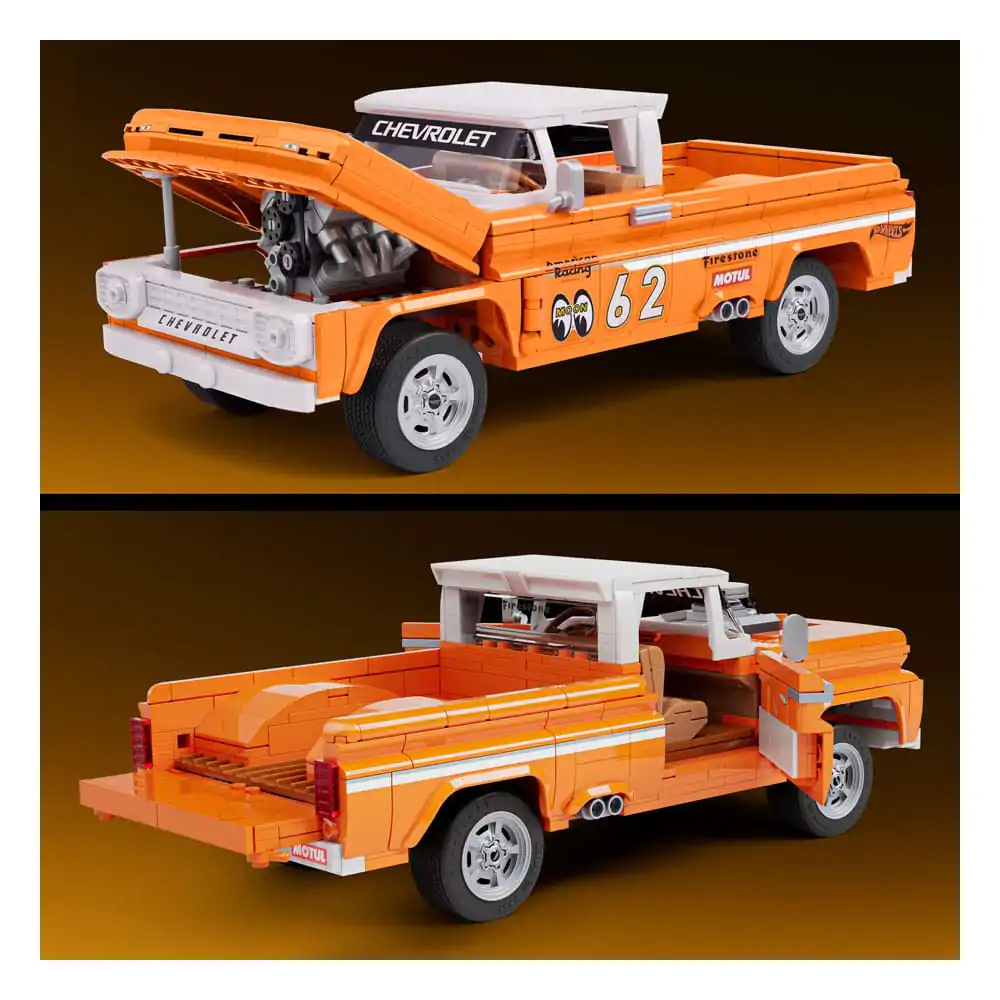 Mattel Brick Shop Hot Wheels Elite Series Set za slaganje 1/16 Custom '62 Chevy Pickup fotografija proizvoda