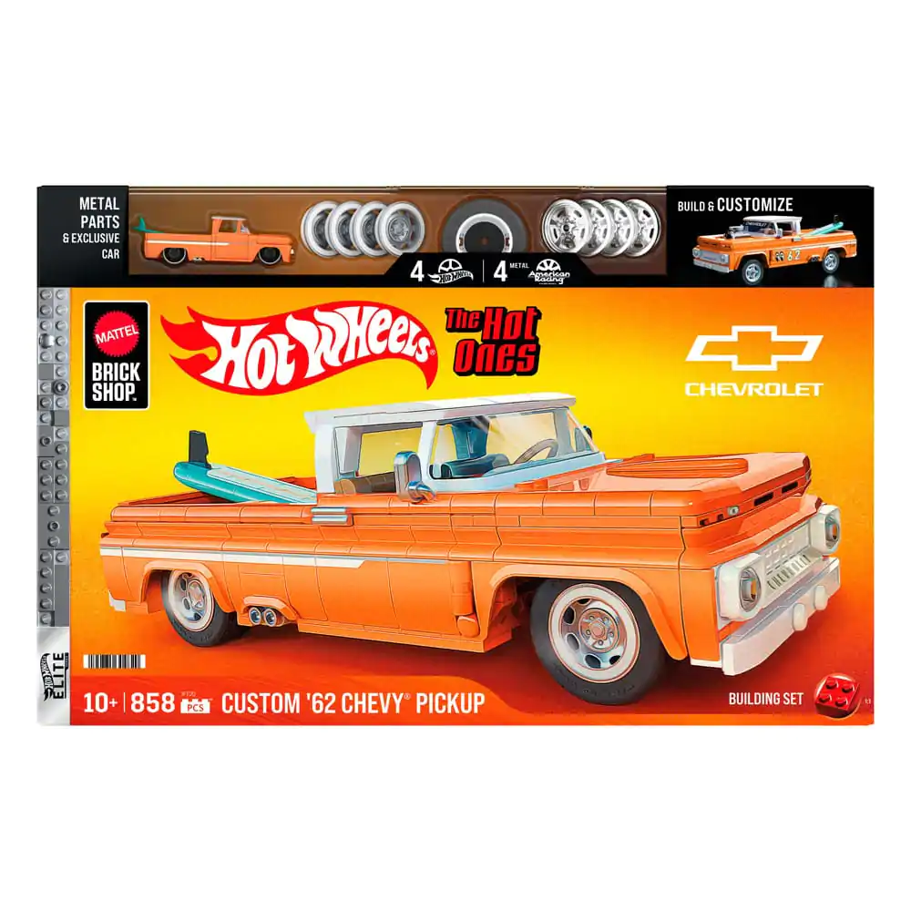 Mattel Brick Shop Hot Wheels Elite Series Set za slaganje 1/16 Custom '62 Chevy Pickup fotografija proizvoda
