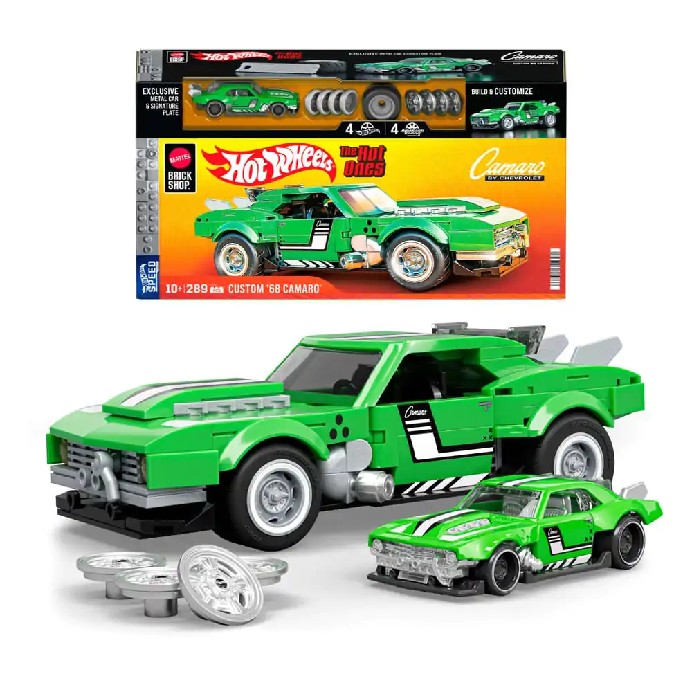 Mattel Brick Shop Hot Wheels Speed Series Set za gradnju 1/32 Custom '68 Camaro fotografija proizvoda