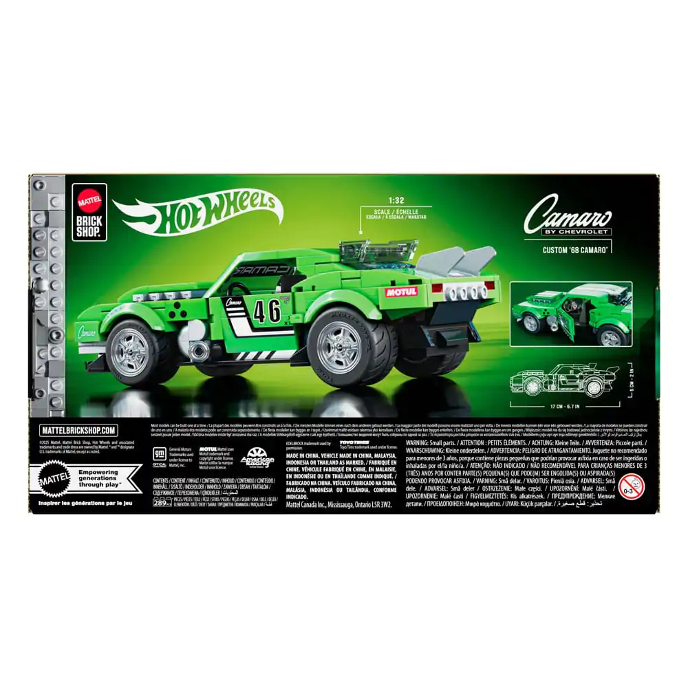 Mattel Brick Shop Hot Wheels Speed Series Set za gradnju 1/32 Custom '68 Camaro fotografija proizvoda