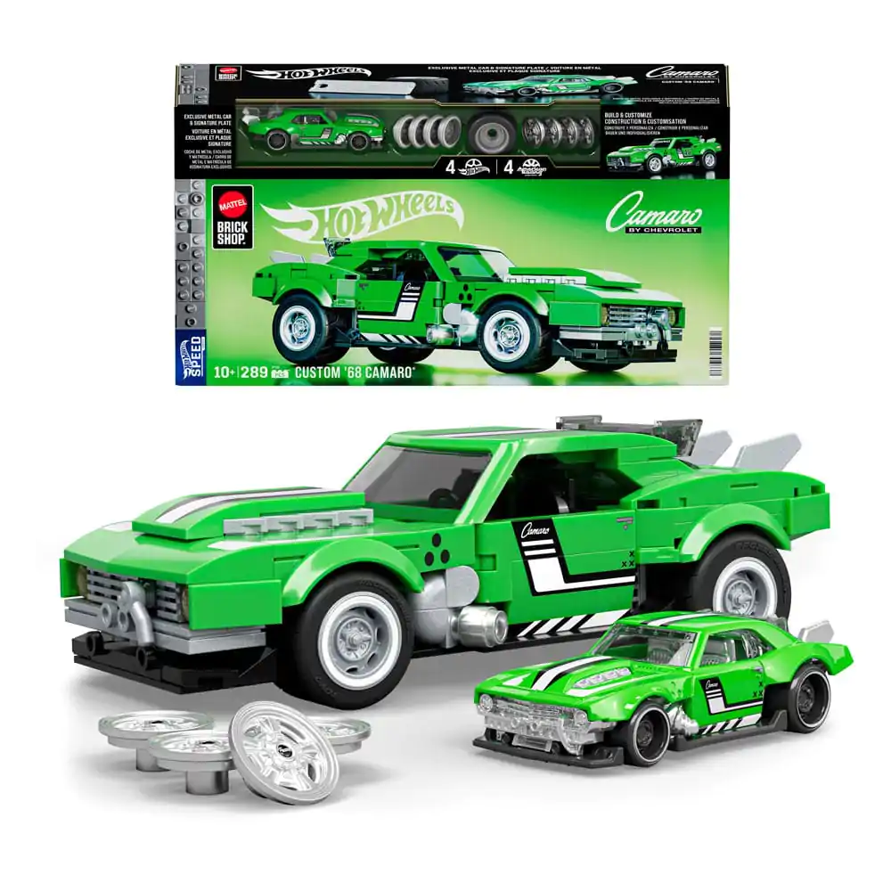 Mattel Brick Shop Hot Wheels Speed Series Set za gradnju 1/32 Custom '68 Camaro fotografija proizvoda