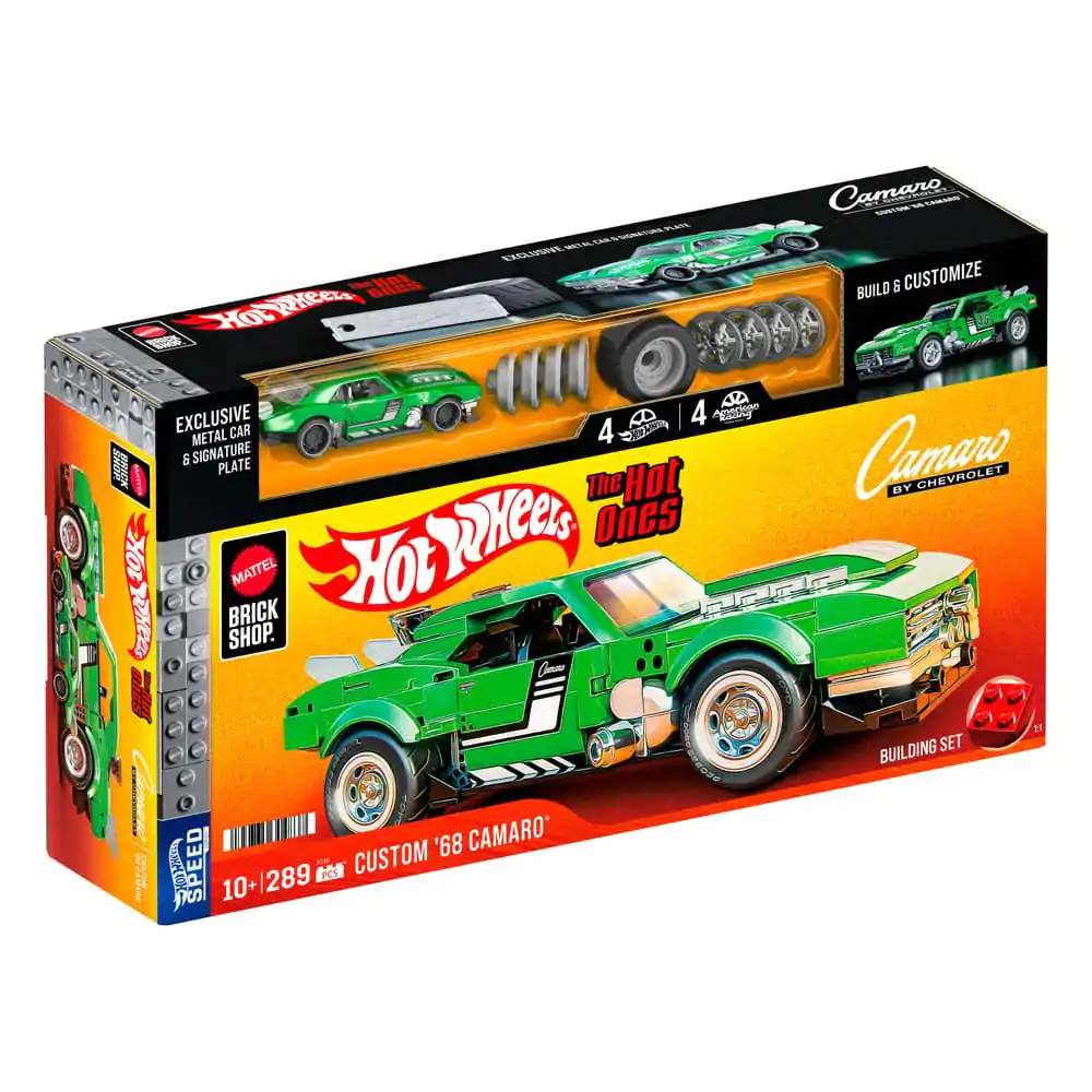 Mattel Brick Shop Hot Wheels Speed Series Set za gradnju 1/32 Custom '68 Camaro fotografija proizvoda