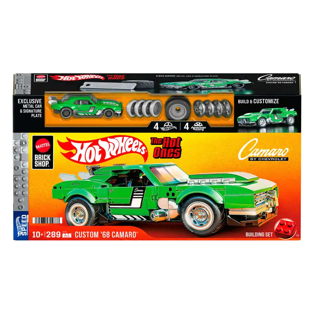Mattel Brick Shop Hot Wheels Speed Series Set za gradnju 1/32 Custom '68 Camaro fotografija proizvoda