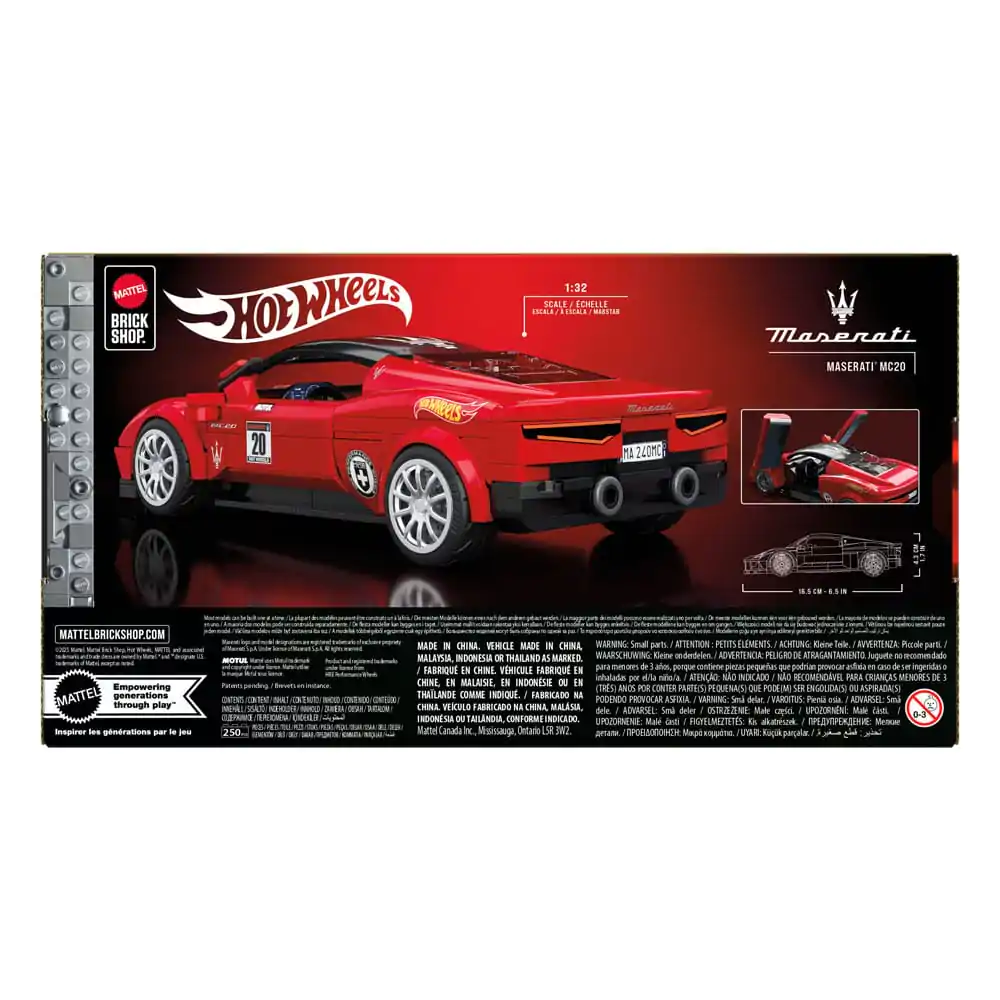Mattel Brick Shop Hot Wheels Speed Series Set za građenje 1/32 Maserati MC20 fotografija proizvoda