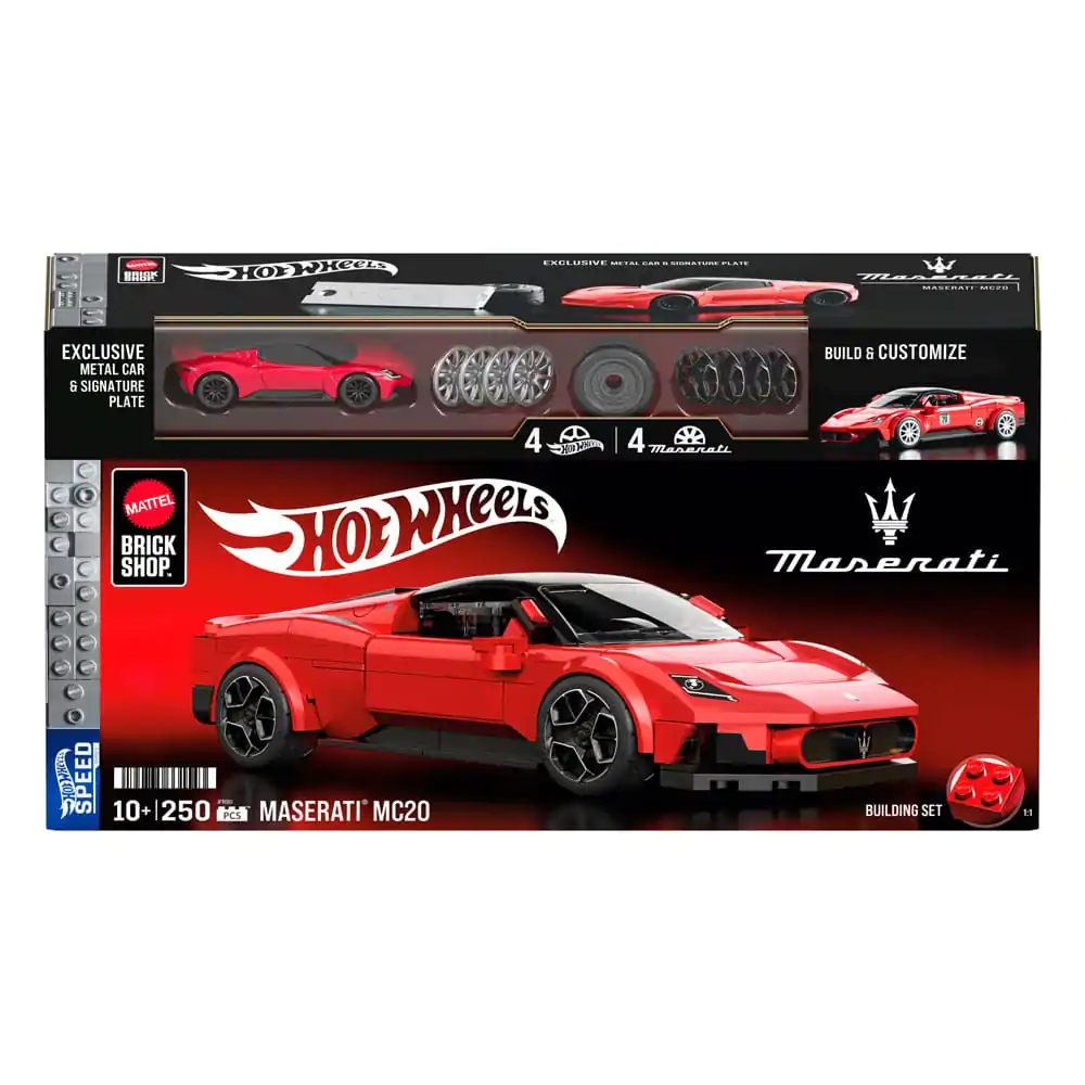 Mattel Brick Shop Hot Wheels Speed Series Set za građenje 1/32 Maserati MC20 fotografija proizvoda
