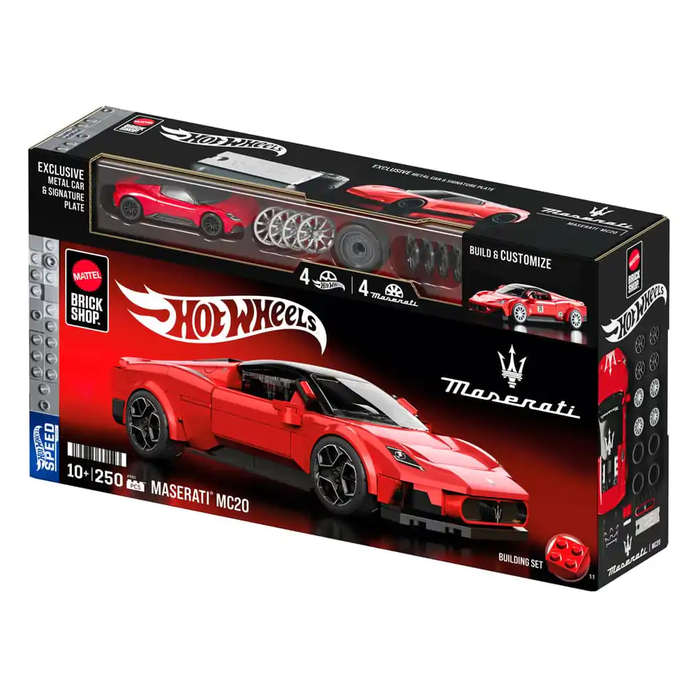 Mattel Brick Shop Hot Wheels Speed Series Set za građenje 1/32 Maserati MC20 fotografija proizvoda
