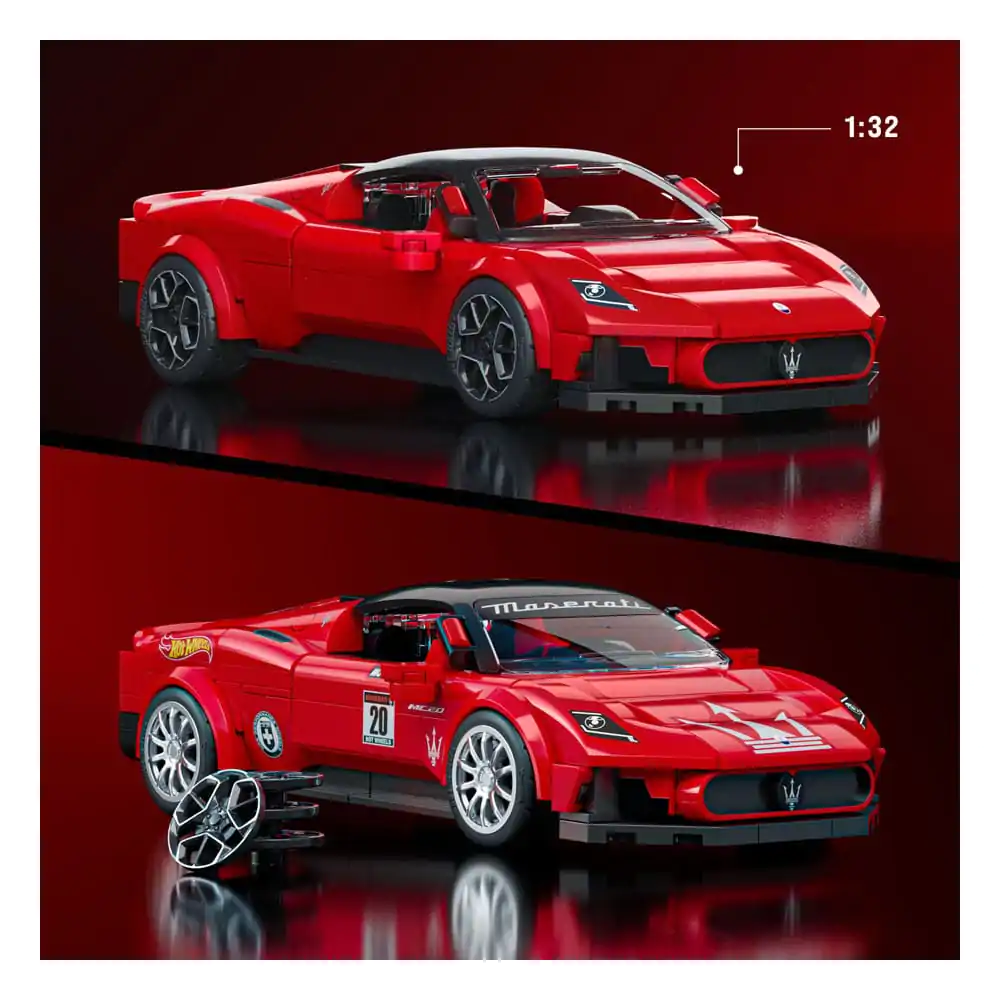 Mattel Brick Shop Hot Wheels Speed Series Set za građenje 1/32 Maserati MC20 fotografija proizvoda