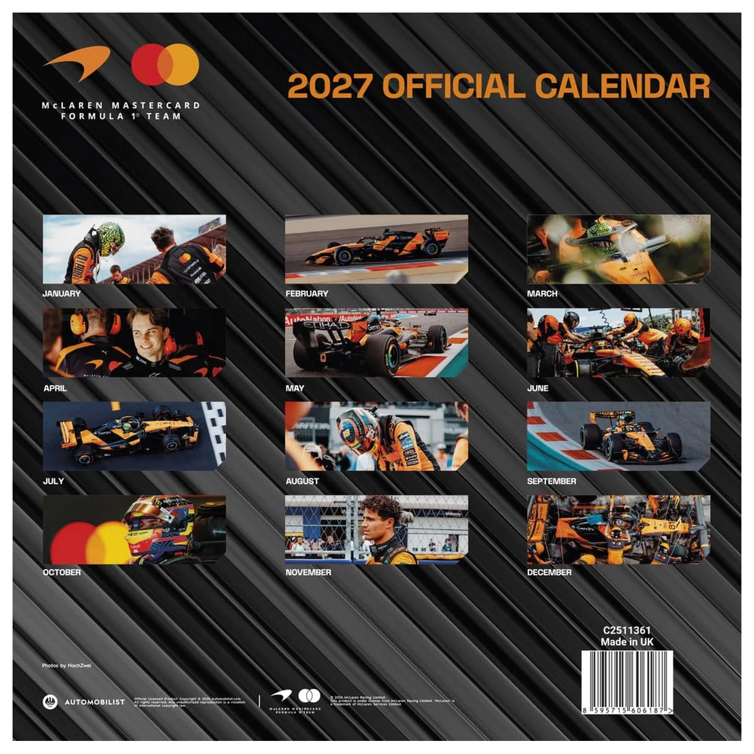 McLaren Kalendar 2027 30 x 30 cm fotografija proizvoda