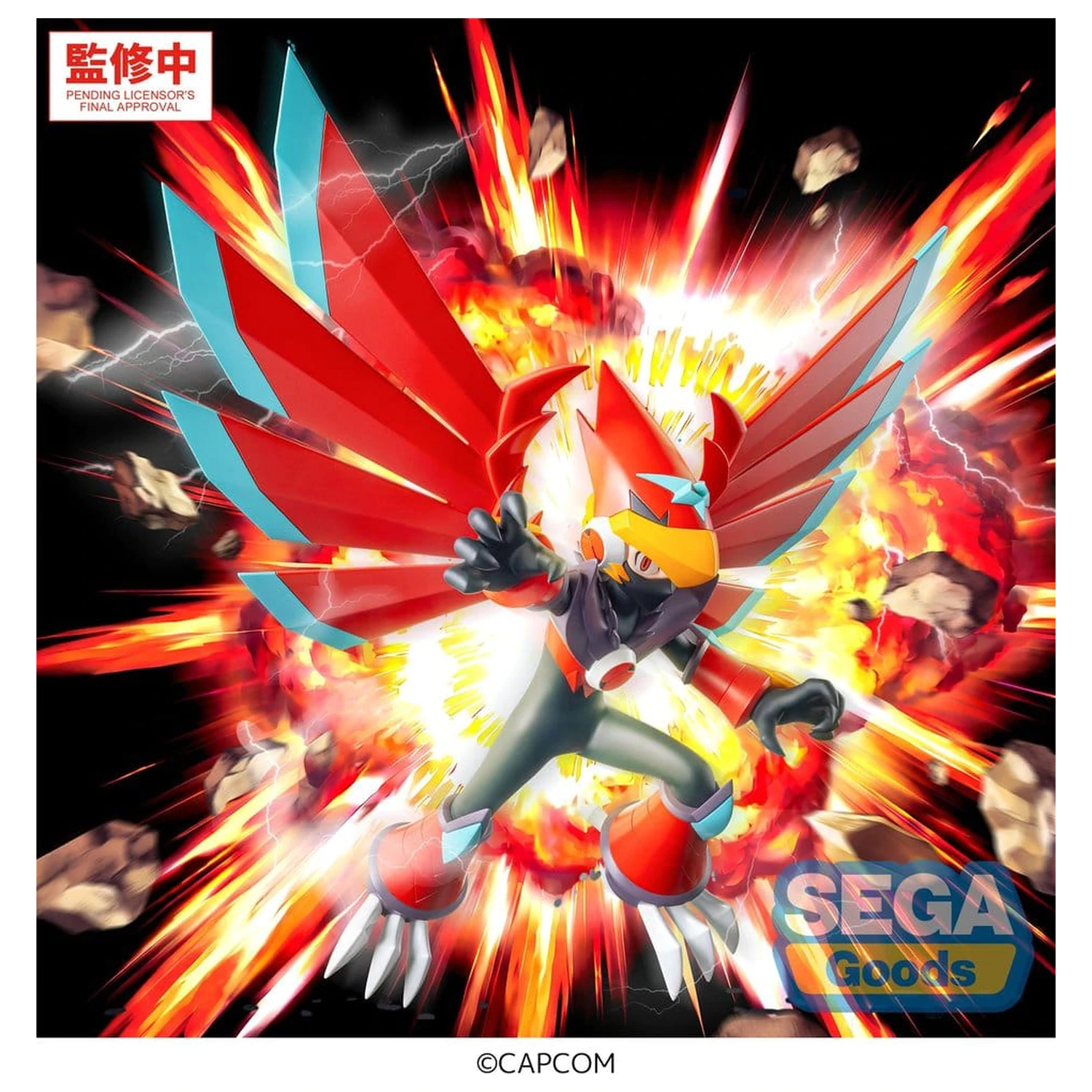 Mega Man Battle Network Luminasta PVC figura Mega Man Falzar Beast 19 cm fotografija proizvoda