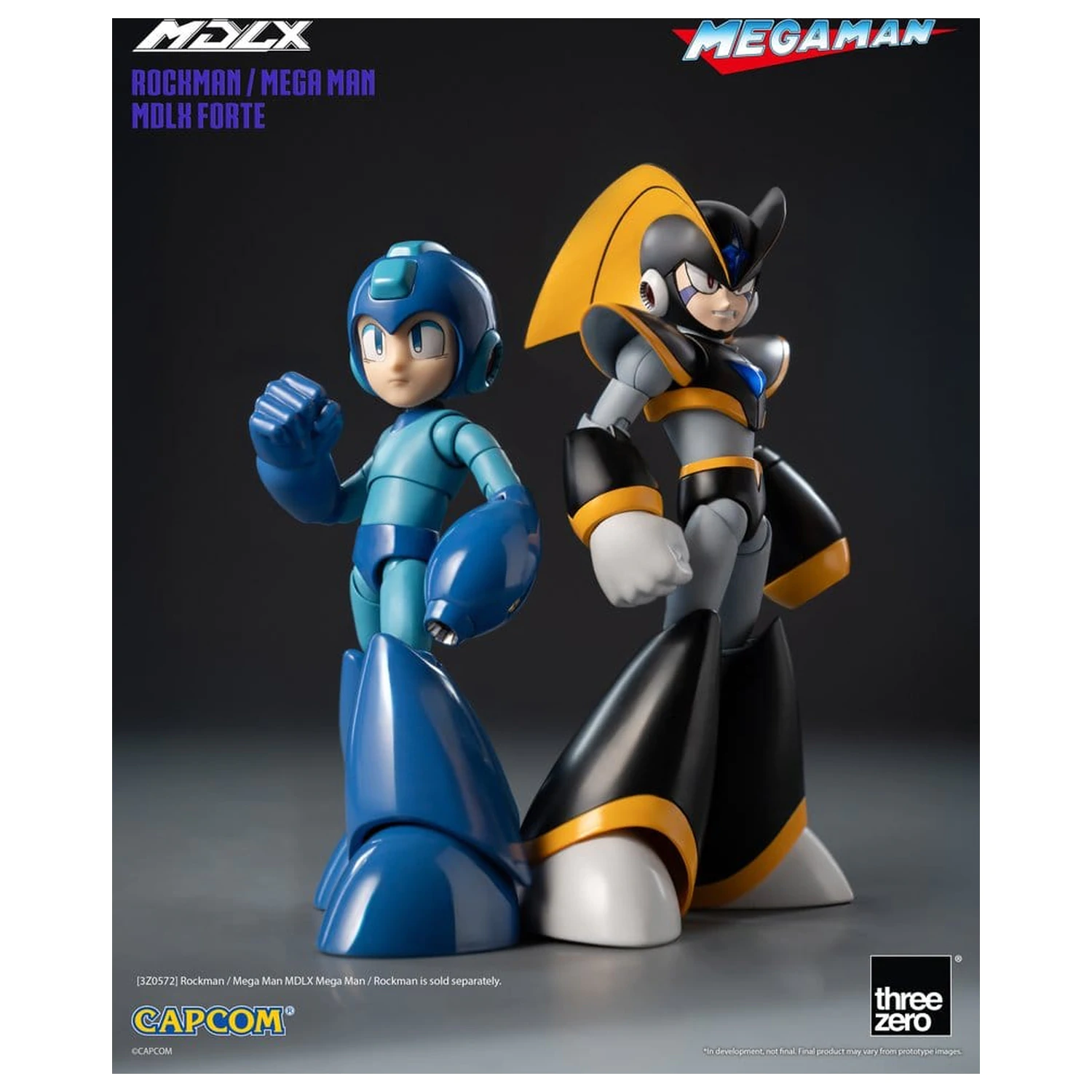 Mega Man MDLX Akcijska figura Rockman / Mega Man Forte 10 cm fotografija proizvoda