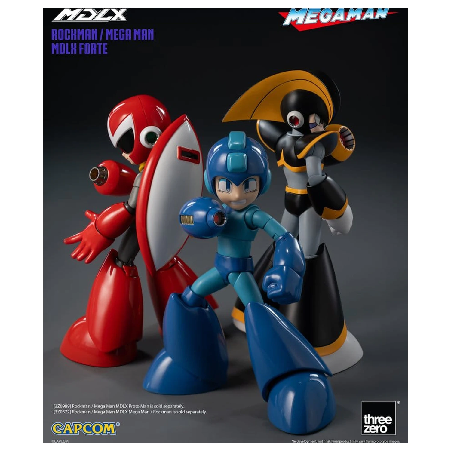 Mega Man MDLX Akcijska figura Rockman / Mega Man Forte 10 cm fotografija proizvoda