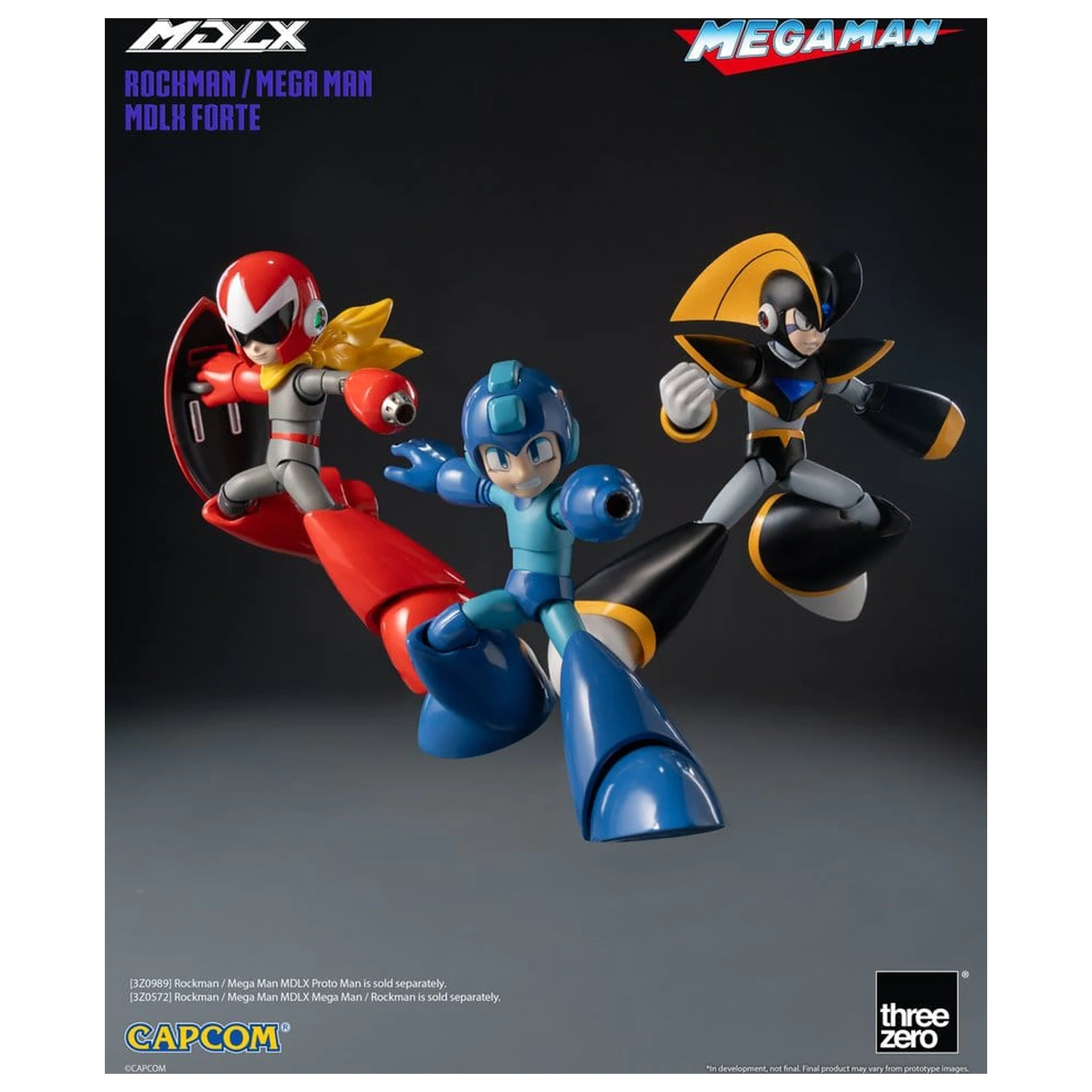 Mega Man MDLX Akcijska figura Rockman / Mega Man Forte 10 cm fotografija proizvoda