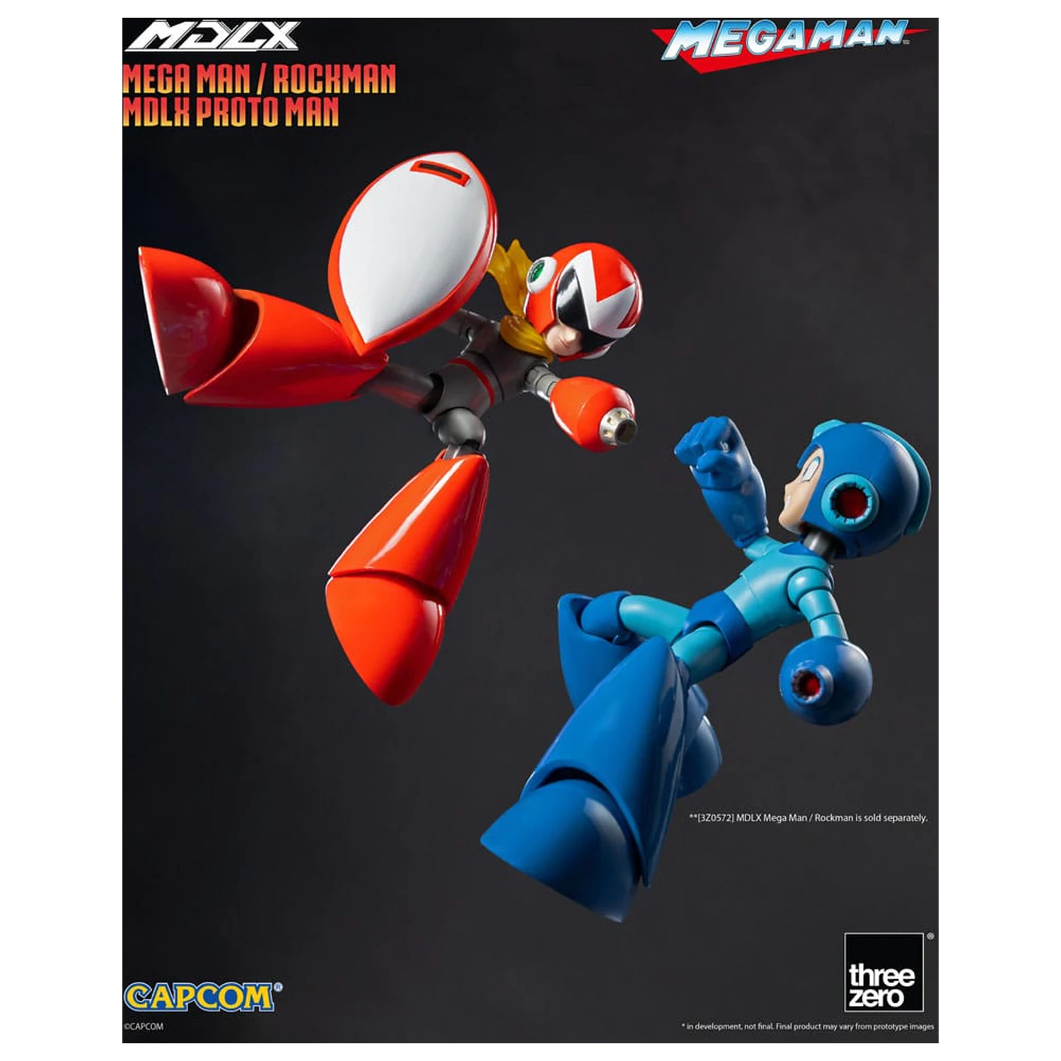 Mega Man MDLX Akcijska figura Rockman / Mega Man Proto Man 10 cm fotografija proizvoda