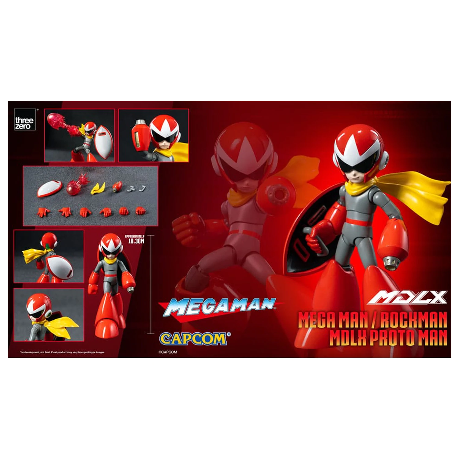 Mega Man MDLX Akcijska figura Rockman / Mega Man Proto Man 10 cm fotografija proizvoda