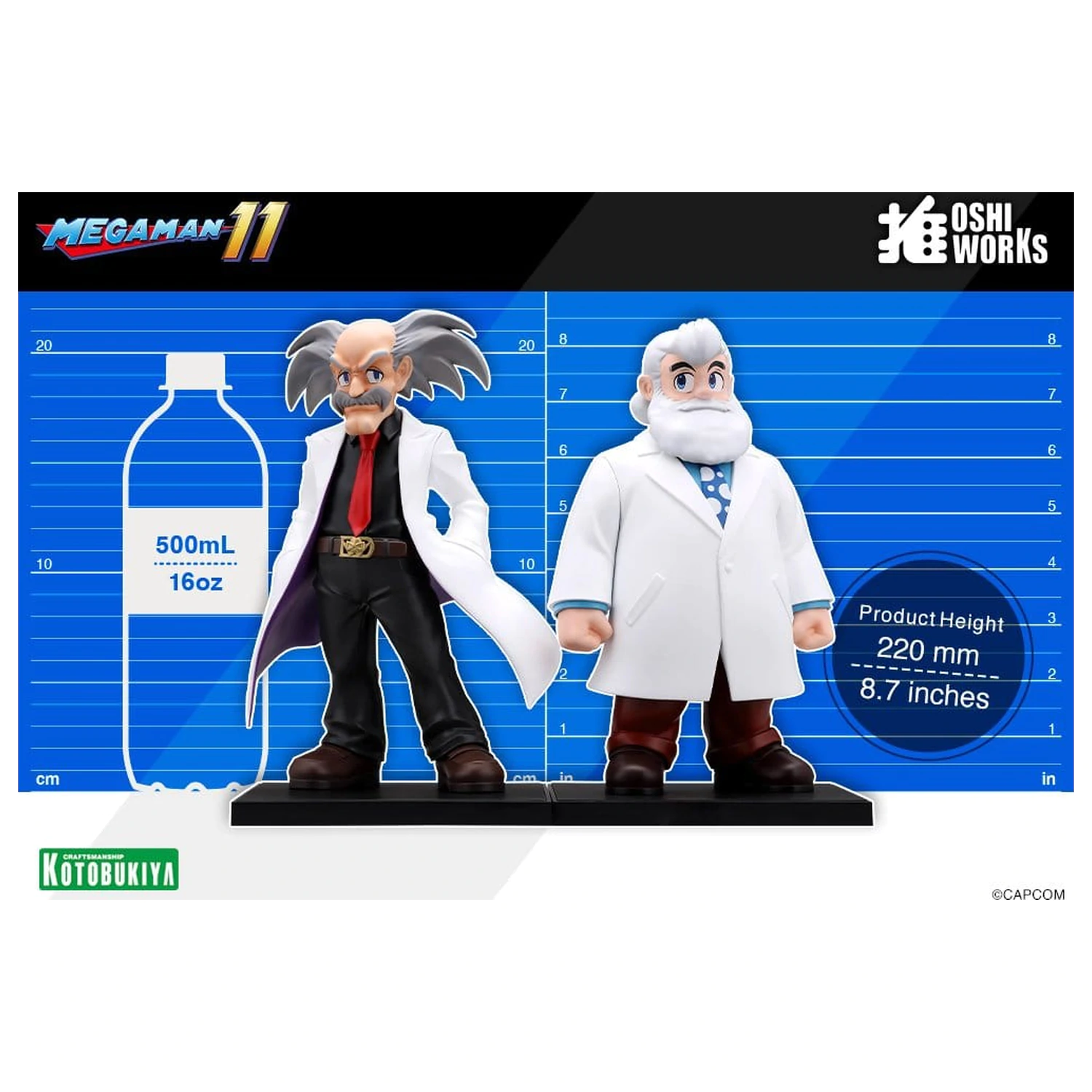 Mega Man Oshi Works PVC figure – pakiranje od 2 komada: Dr. Wily & Dr. Light fotografija proizvoda