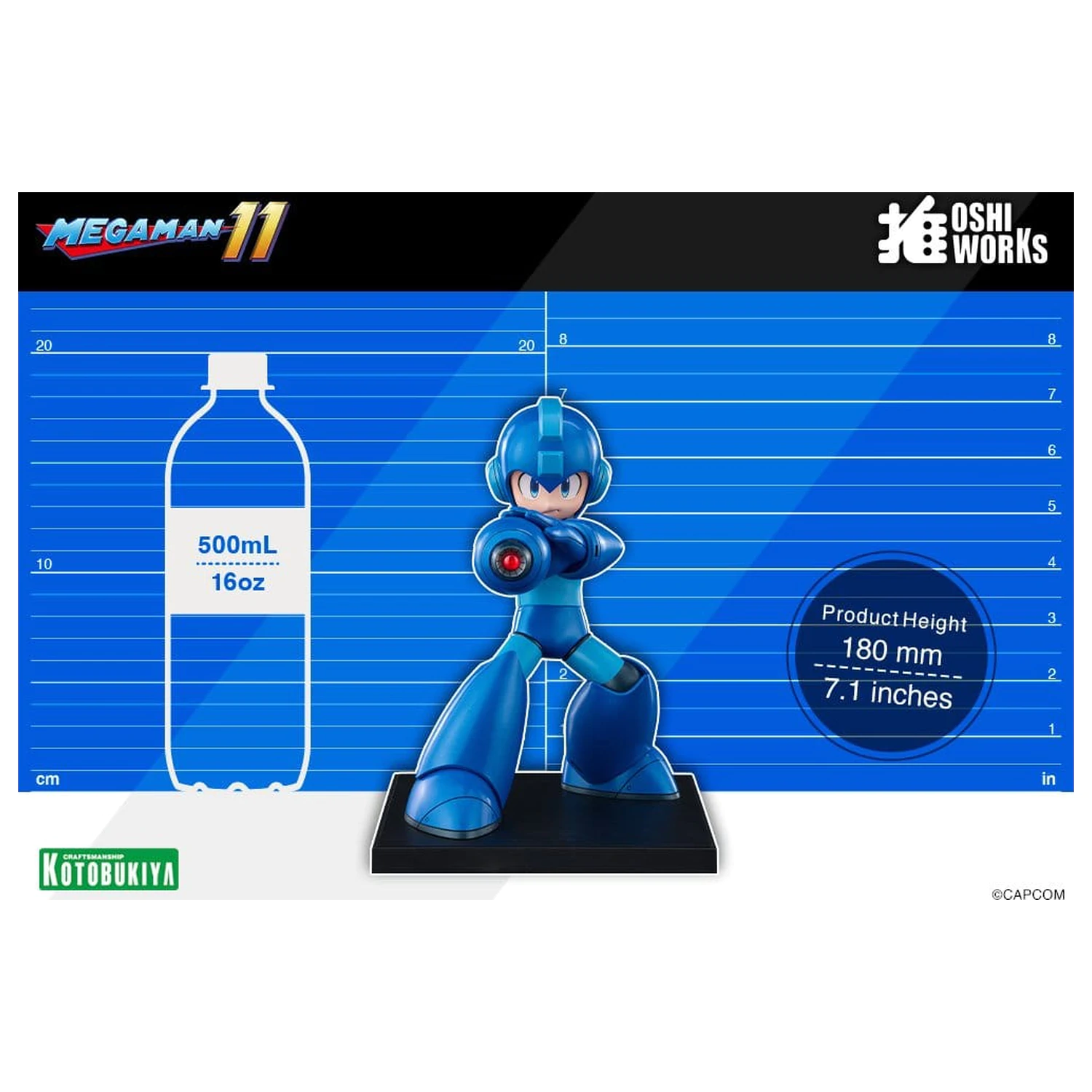 Mega Man Oshi Works PVC figura Mega Man 18 cm fotografija proizvoda