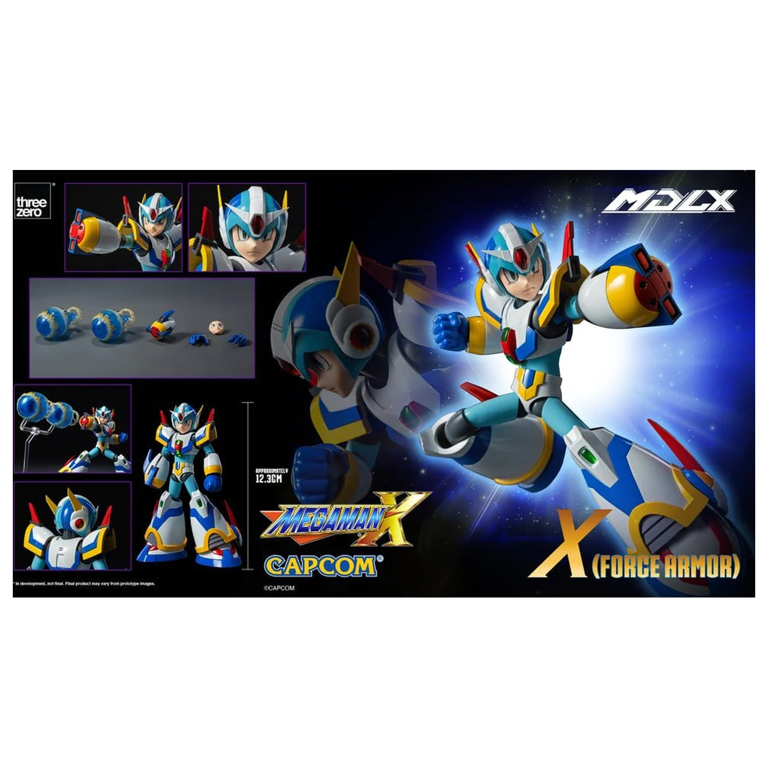 Mega Man X MDLX akcijska figura Rockman / Mega Man Force Armor 12 cm fotografija proizvoda