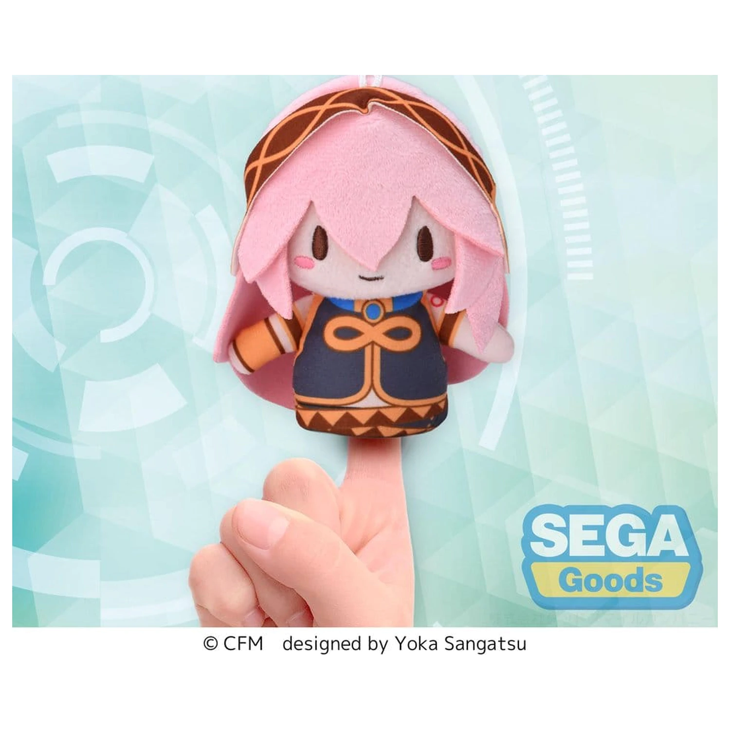 Megurine Luka Fuwa Petit Plišana Figura Maskota za Prste 10 cm fotografija proizvoda