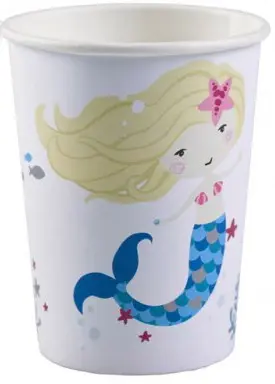 Mermaid Papirnate čaše 8 komada 250 ml fotografija proizvoda