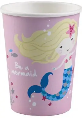 Mermaid papirnate čaše, 8 komada, 250 ml fotografija proizvoda