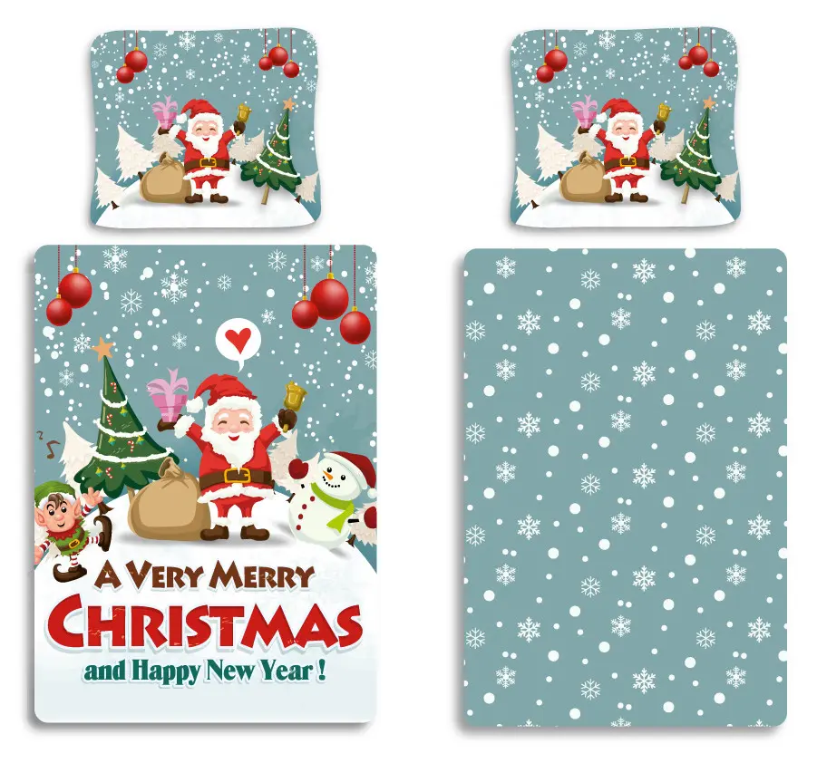 Merry Christmas, božićna garnitura navlake za poplun 140x200 cm, 70x90 cm fotografija proizvoda