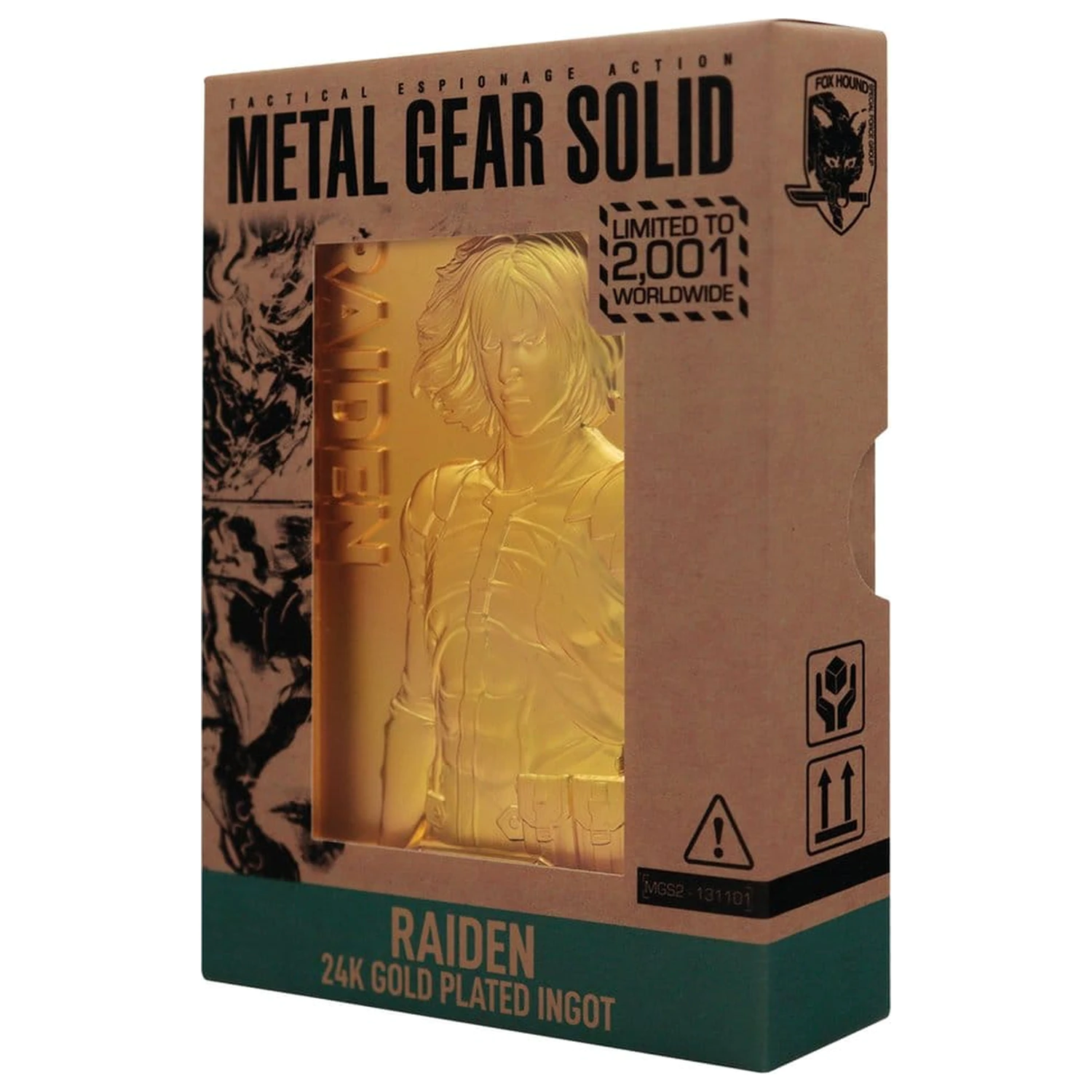 Metal Gear Solid 2 Ingot Raiden 24k pozlaćeno ograničeno izdanje fotografija proizvoda