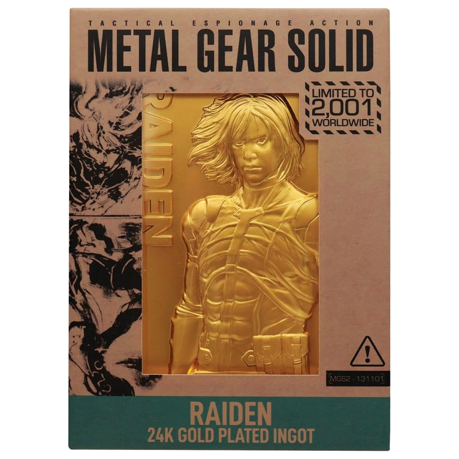 Metal Gear Solid 2 Ingot Raiden 24k pozlaćeno ograničeno izdanje fotografija proizvoda
