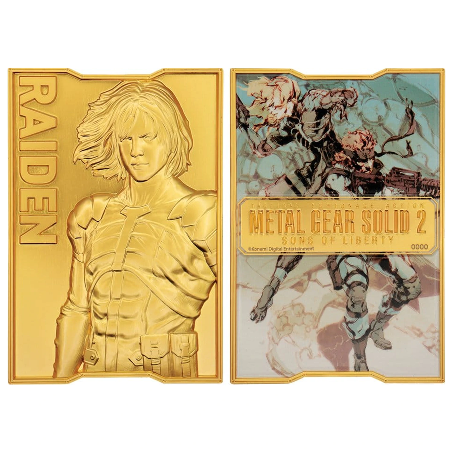Metal Gear Solid 2 Ingot Raiden 24k pozlaćeno ograničeno izdanje fotografija proizvoda