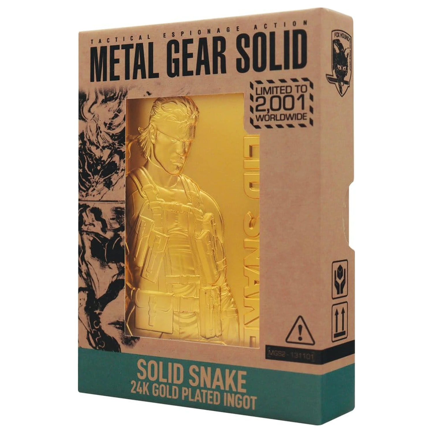 Metal Gear Solid 2 Ingot Snake 24k pozlaćeno ograničeno izdanje fotografija proizvoda