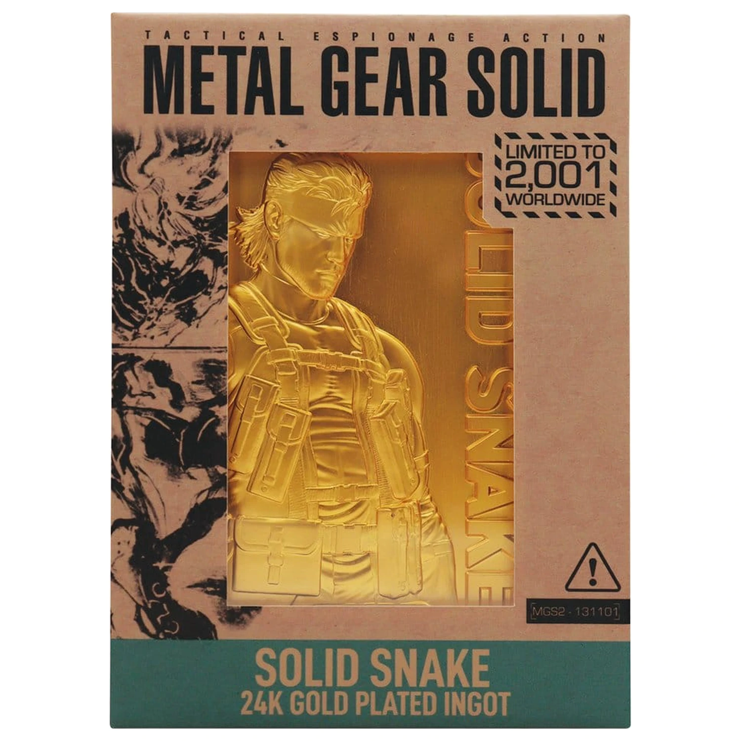 Metal Gear Solid 2 Ingot Snake 24k pozlaćeno ograničeno izdanje fotografija proizvoda