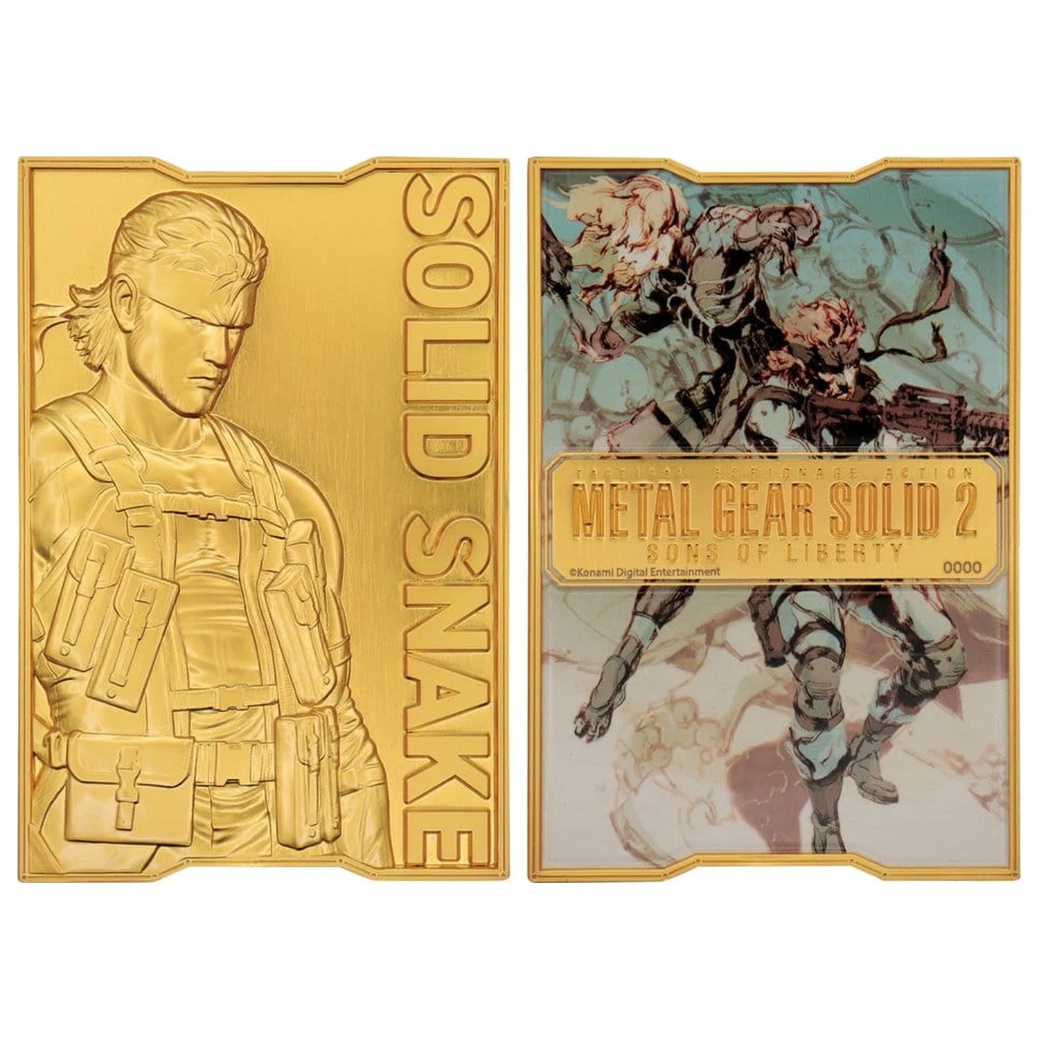 Metal Gear Solid 2 Ingot Snake 24k pozlaćeno ograničeno izdanje fotografija proizvoda