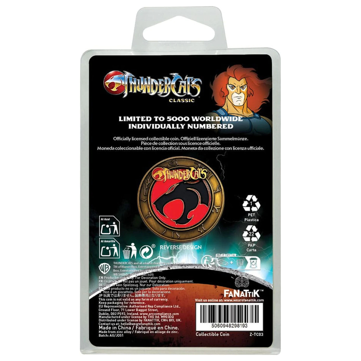 ThunderCats Kolekcionarski novčić Lion-O 40th Anniversary Limited Edition fotografija proizvoda