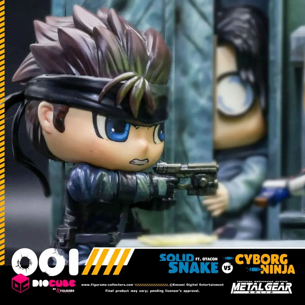 Metal Gear Solid DioCube PVC diorama Solid Snake protiv Cyborg Ninja Ft Otacon 15 cm fotografija proizvoda