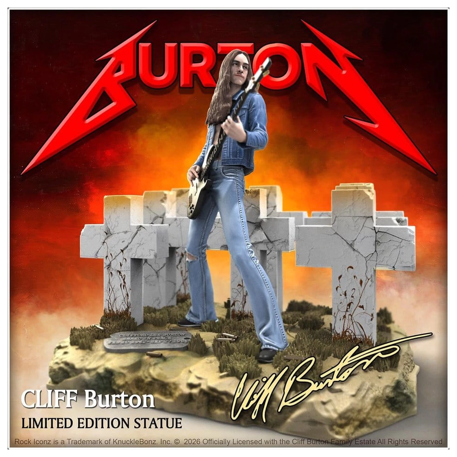 Metallica Rock Iconz Figura Cliff Burton III 21 cm fotografija proizvoda