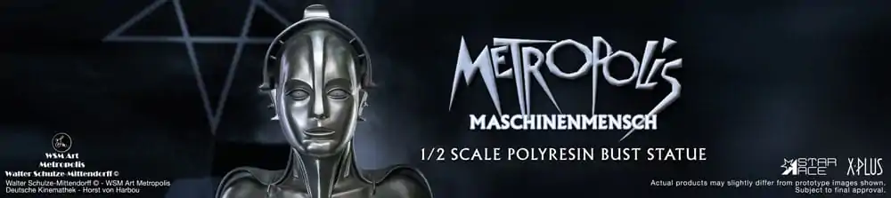 Metropolis Poprsje 1/2 Maria Maschinenmensch 50 cm fotografija proizvoda