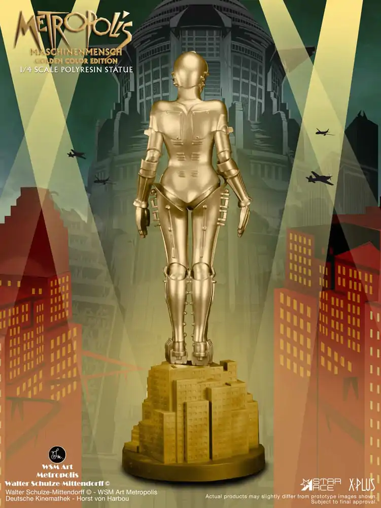 Metropolis Kip 1/4 Maschinenmensch Metalik Zlatna 40 cm fotografija proizvoda