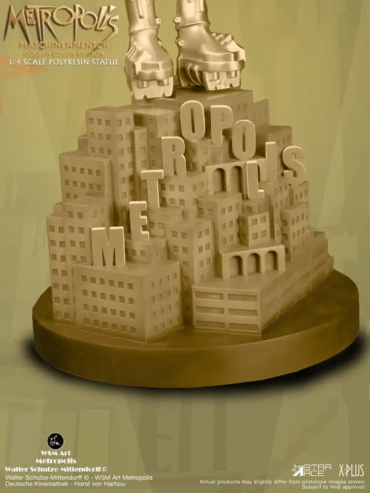 Metropolis Kip 1/4 Maschinenmensch Metalik Zlatna 40 cm fotografija proizvoda
