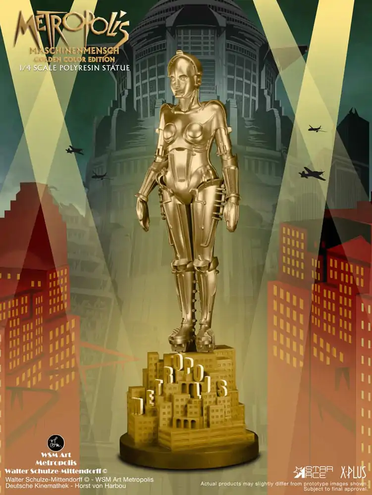 Metropolis Kip 1/4 Maschinenmensch Metalik Zlatna 40 cm fotografija proizvoda