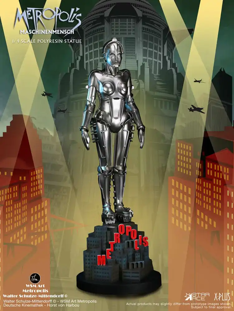 Metropolis Kip 1/4 Maschinenmensch Silver 40 cm fotografija proizvoda