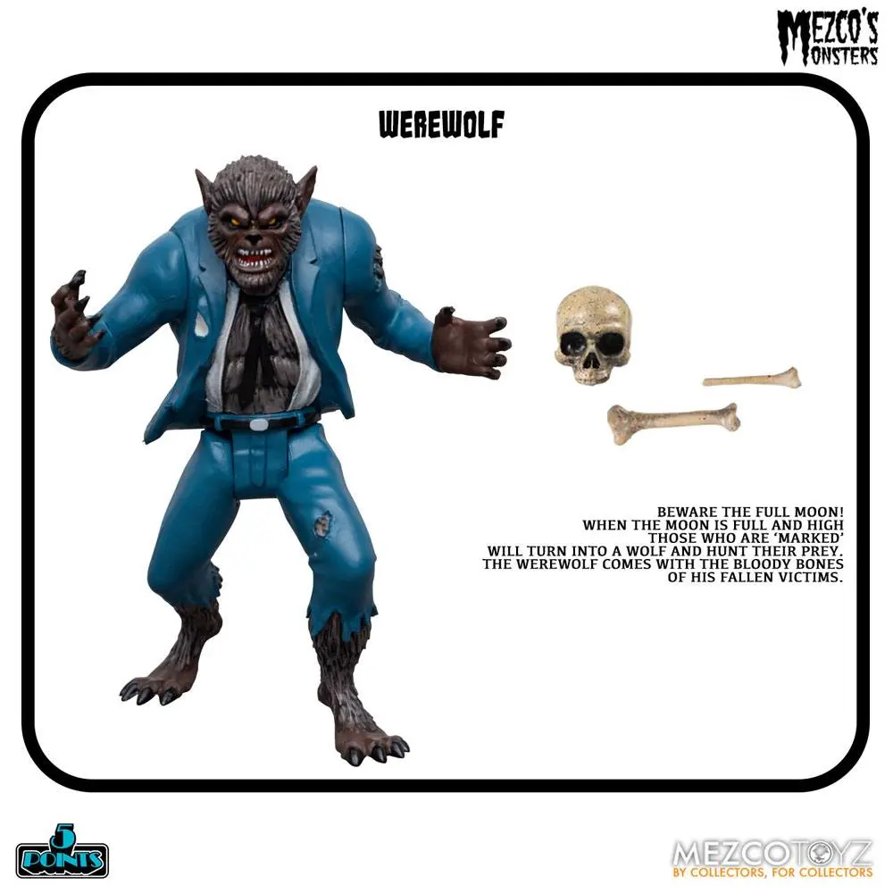 Mezco's Monsters 5 Points akcijske figure Tower of Fear Deluxe Set 9 cm fotografija proizvoda