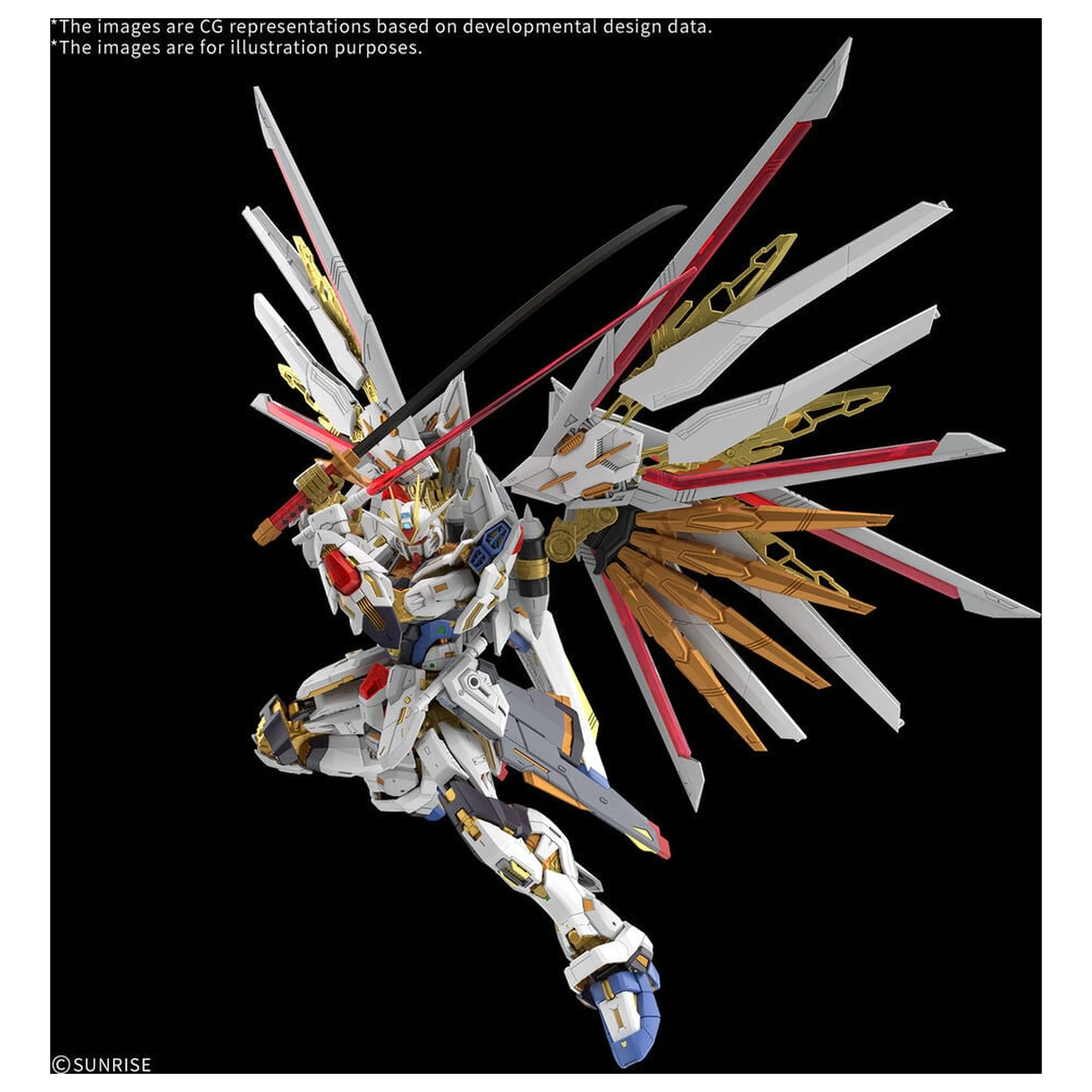MGEX 1/100 Mighty Strike Freedom Gundam Mobile Suit Gundam SEED Freedom Master Grade Extreme Komplet modela fotografija proizvoda