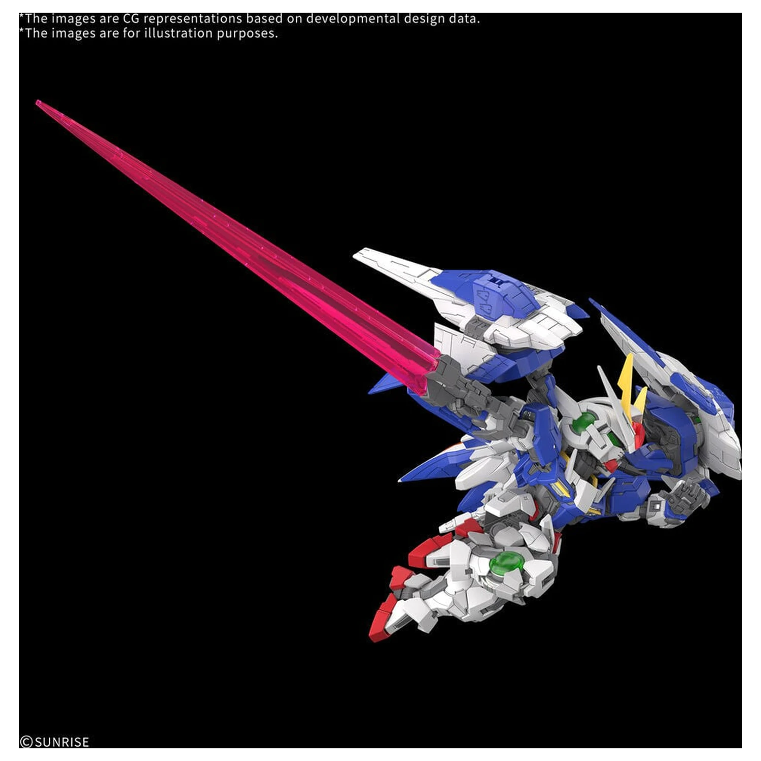 MGSD 00 Raiser Mobile Suit Gundam 00 Master Grade SD Komplet modela fotografija proizvoda