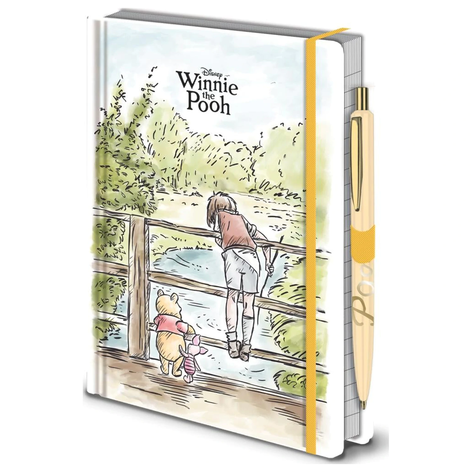 Winnie the Pooh bilježnica i set olovaka Pooh Sticks fotografija proizvoda