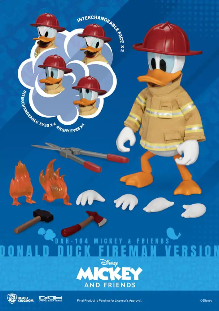 Mickey & Friends Dynamic 8ction Heroes akcijska figura 1/9 Donald Duck Fireman Ver. 24 cm fotografija proizvoda