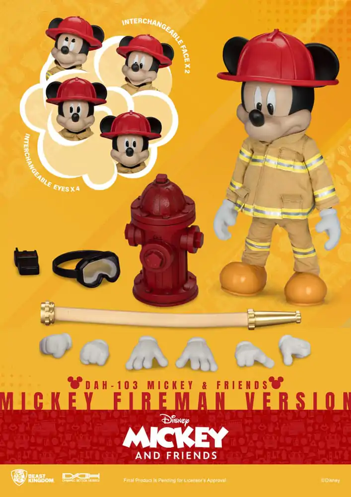 Mickey & Friends Dynamic 8ction Heroes akcijska figura 1/9 Mickey Fireman Ver. 24 cm fotografija proizvoda