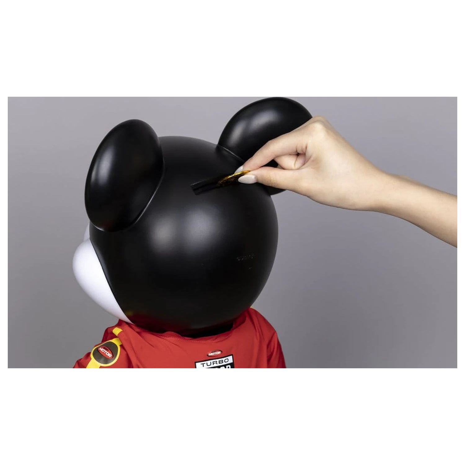 Mickey and Friends Vinilna Kasica Prasica SYAKING-BANG!! Funkcionalna Figurica Trkaći Automobil Micky 48 cm fotografija proizvoda