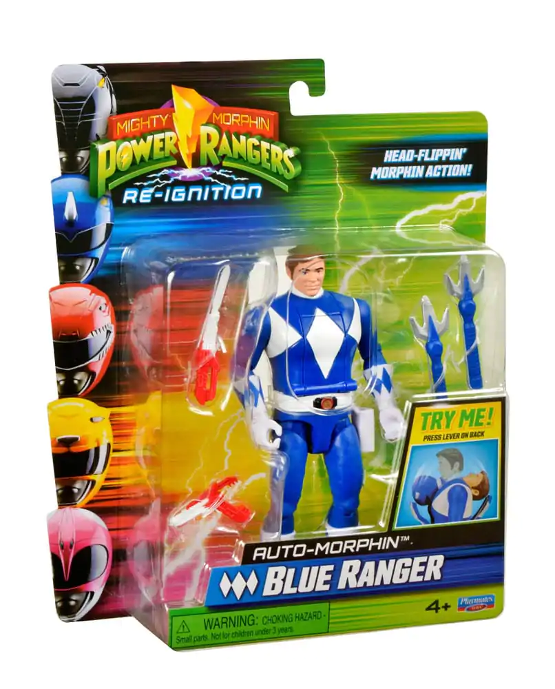 Mighty Morphin Power Rangers akcijska figura Auto-Morphin Blue Ranger 12 cm fotografija proizvoda