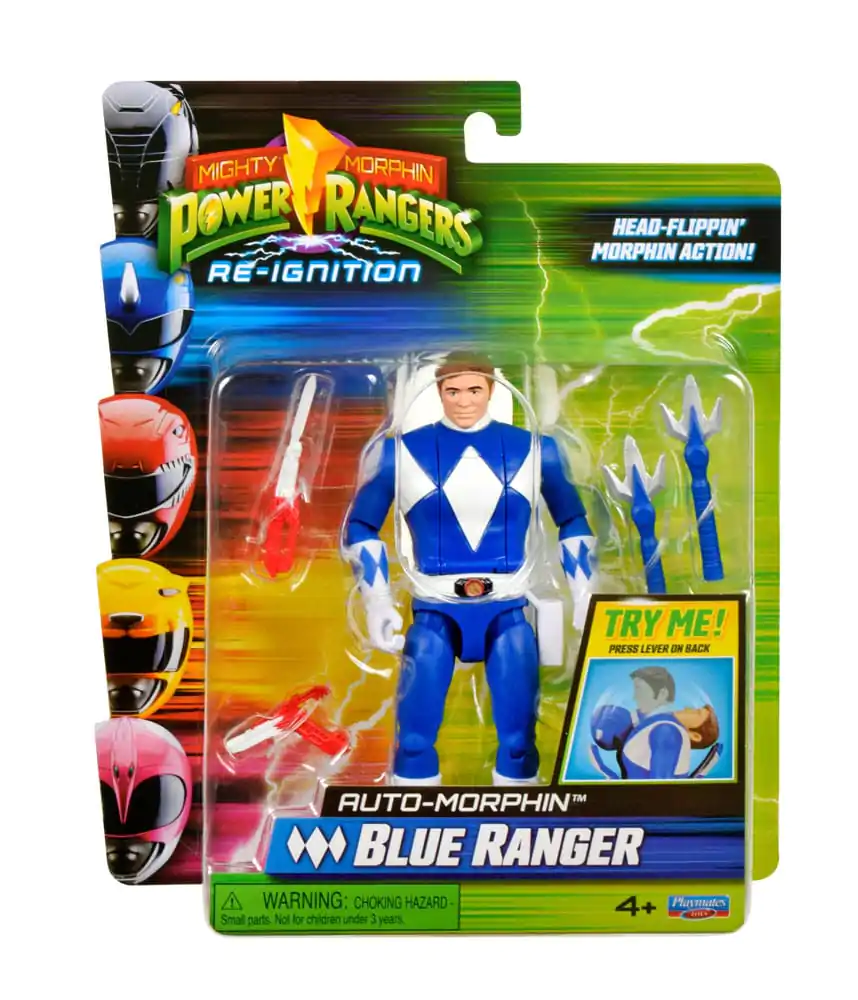 Mighty Morphin Power Rangers akcijska figura Auto-Morphin Blue Ranger 12 cm fotografija proizvoda