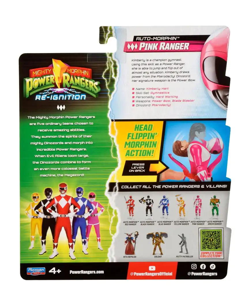 Mighty Morphin Power Rangers akcijska figura Auto-Morphin Pink Ranger 12 cm fotografija proizvoda